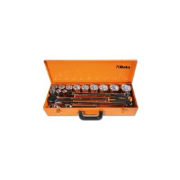 Beta 928AS/C12 Assortimento di 12 chiavi a bussola a mano esagonali e 5 accessori in cassetta di lamiera 009280968