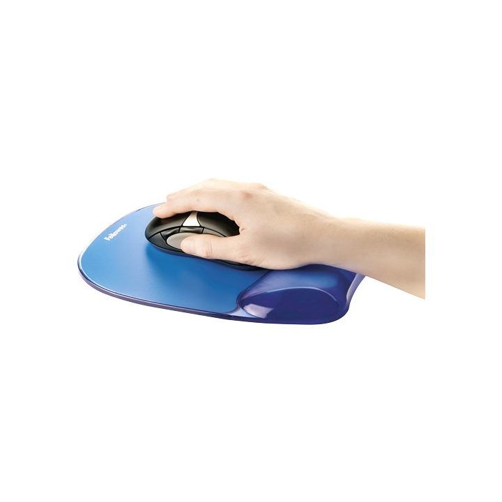 Fellowes CRYSTAL Mouse & Wrist Pad Gel cyan