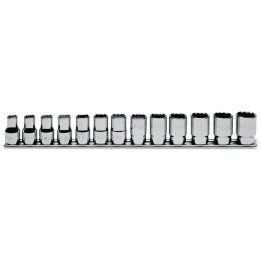 Beta 920B/SB13 Serie di 13 chiavi a bussola a mano bocca poligonale (art. 920B) su supporto 009200140