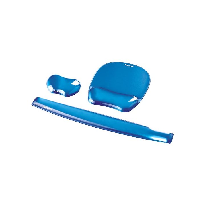 Fellowes CRYSTAL Mouse & Wrist Pad Gel cyan