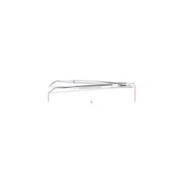Beta 993 145 Pinzetta a molla con perno a punte fini curve arrotondate zigrinate in acciaio inossidabile 009930001