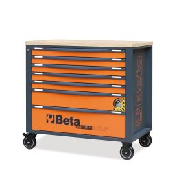 Beta RSC24AXLP/7-A Cassettiera mobile 7 cassetti con piano di lavoro in legno e sistema antiribaltamento, modello lungo 02400457