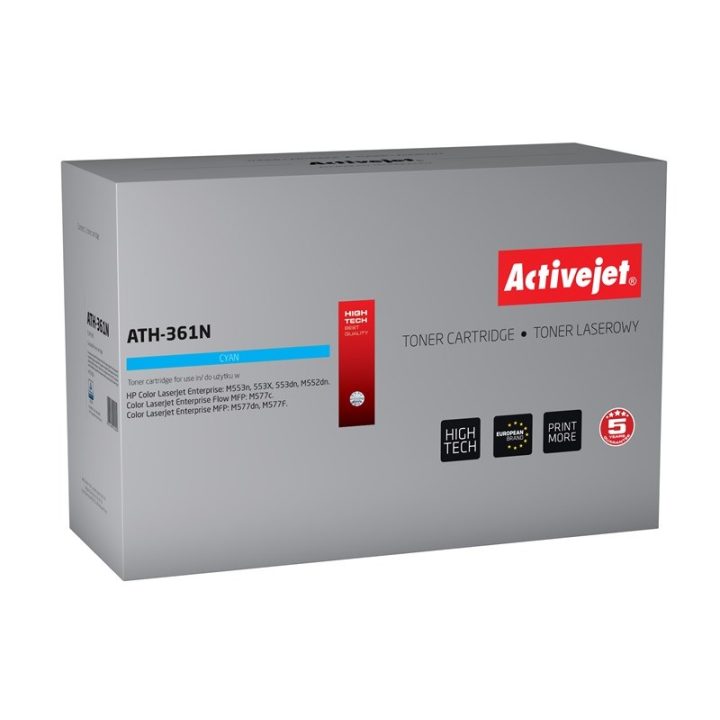 Activejet ATH-361N Toner (sostituzione per HP 508A HP508A CF361A Supreme 5000 pagine ciano)
