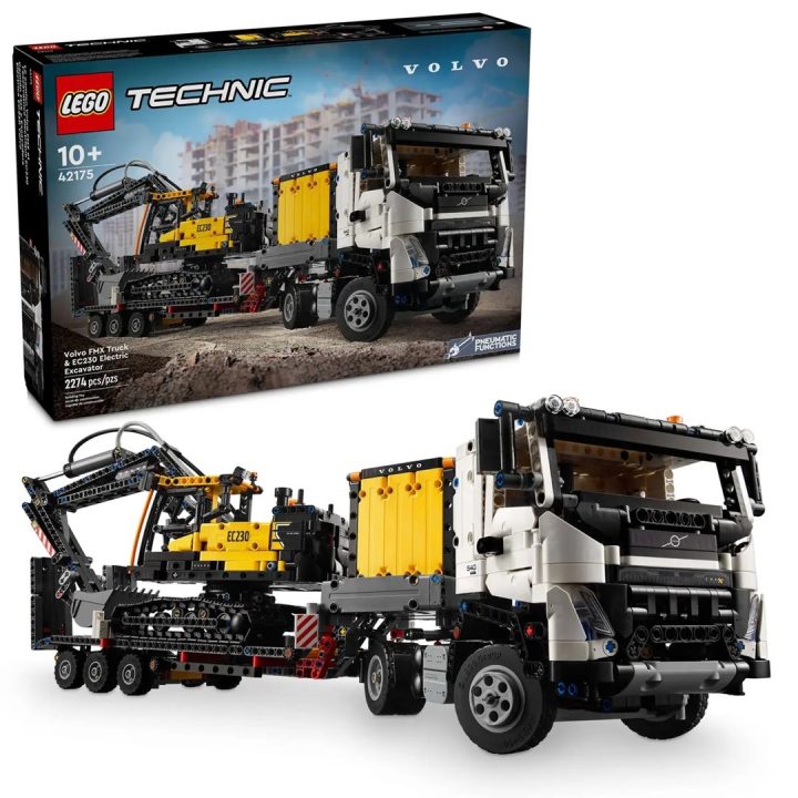 LEGO TECHNIC 42175 Volvo FMX Truck & EC230 Escavatore elettrico