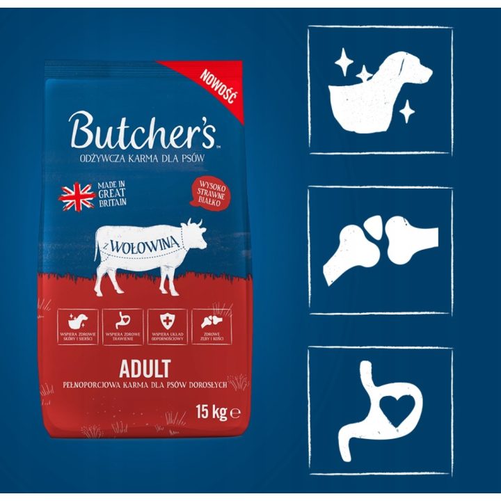 BUTCHER'S Original manzo - cibo secco per cani - 15kg