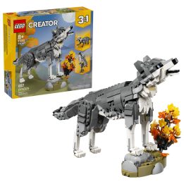 LEGO CREATOR 3 IN 1 31393 Animali della foresta: Lupo grigio