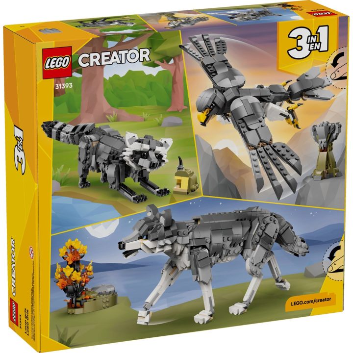 LEGO CREATOR 3 IN 1 31393 Animali della foresta: Lupo grigio
