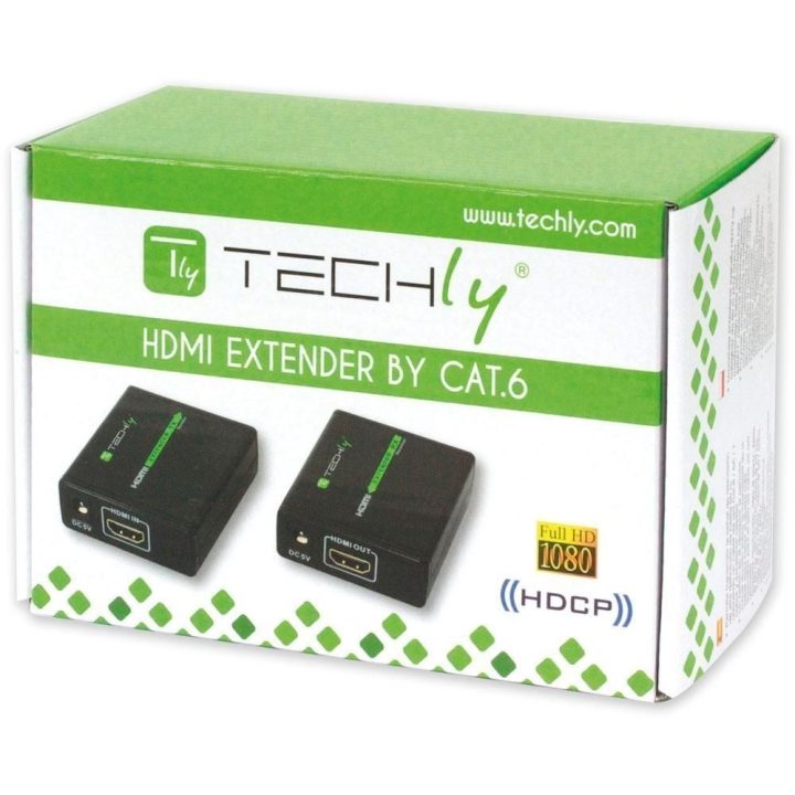 Techly Amplificatore HDMI Full HD fino a 60m di cavo Cat. 6 / 6A / 7 IDATA EXT-E70