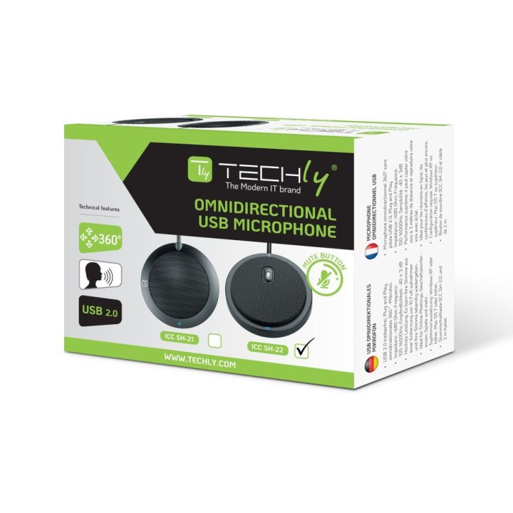 Techly ICC SH-22 microfono nero microfono per conferenza