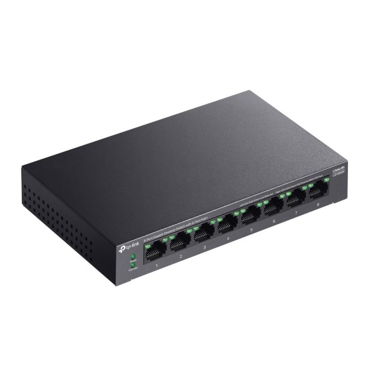 TP-Link LiteWave Switch Gigabit da tavolo 8 porte con 8 porte PoE+