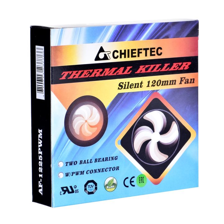 Chieftec AF-1225PWM componente di raffreddamento per computer Case per PC nero