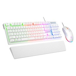 RAMPAGE FORTUNA GAMING SET TASTIERA CON MOUSE PAD E MOUSE Bianco