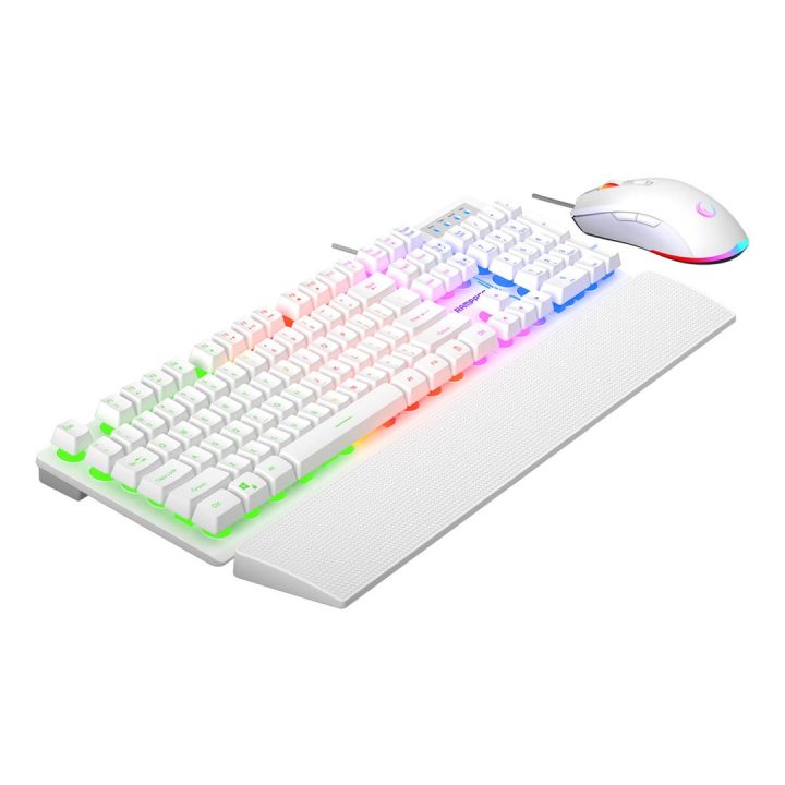 RAMPAGE FORTUNA GAMING SET TASTIERA CON MOUSE PAD E MOUSE Bianco