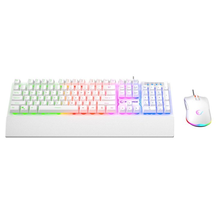 RAMPAGE FORTUNA GAMING SET TASTIERA CON MOUSE PAD E MOUSE Bianco