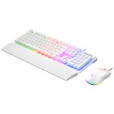 RAMPAGE FORTUNA GAMING SET TASTIERA CON MOUSE PAD E MOUSE Bianco