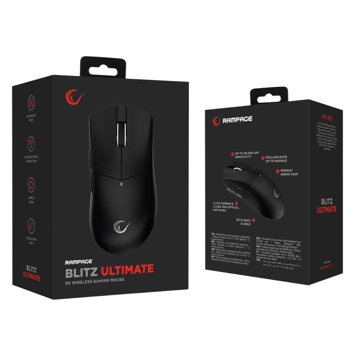 RAMPAGE BLITZ ULTIMATE MOUSE OTTICO WIRELESS NERO
