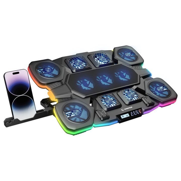 RAMPAGE GAMING GLACIER LAPTOP COOLING STAND nero