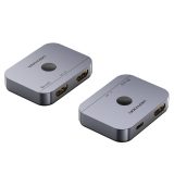 Vention Commutatore bidirezionale 2 porte Bi-Directional 8K HDMI grigio tipo lega di alluminio