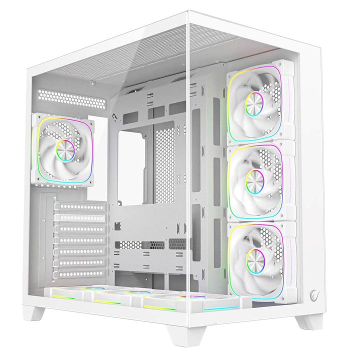 RAMPAGE PC CASE CON VETRO TEMPERATO bianco