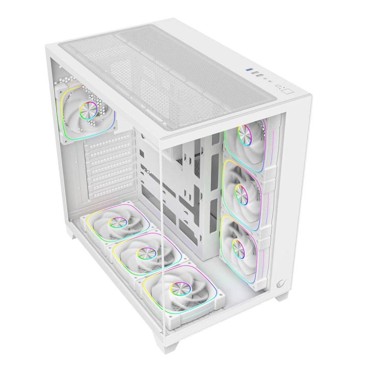 RAMPAGE PC CASE CON VETRO TEMPERATO bianco