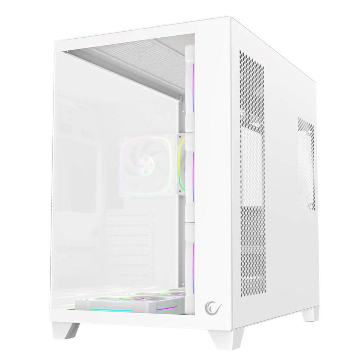 RAMPAGE PC CASE CON VETRO TEMPERATO bianco