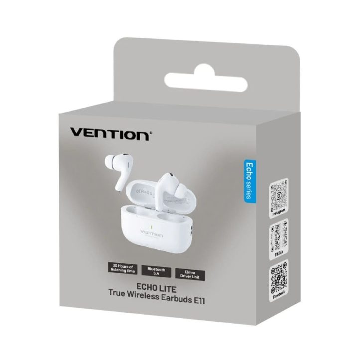 Vention Echo Lite E11 Headset stereo true wireless (TWS) open-ear per chiamate/musica USB Type-C Bluetooth bianco