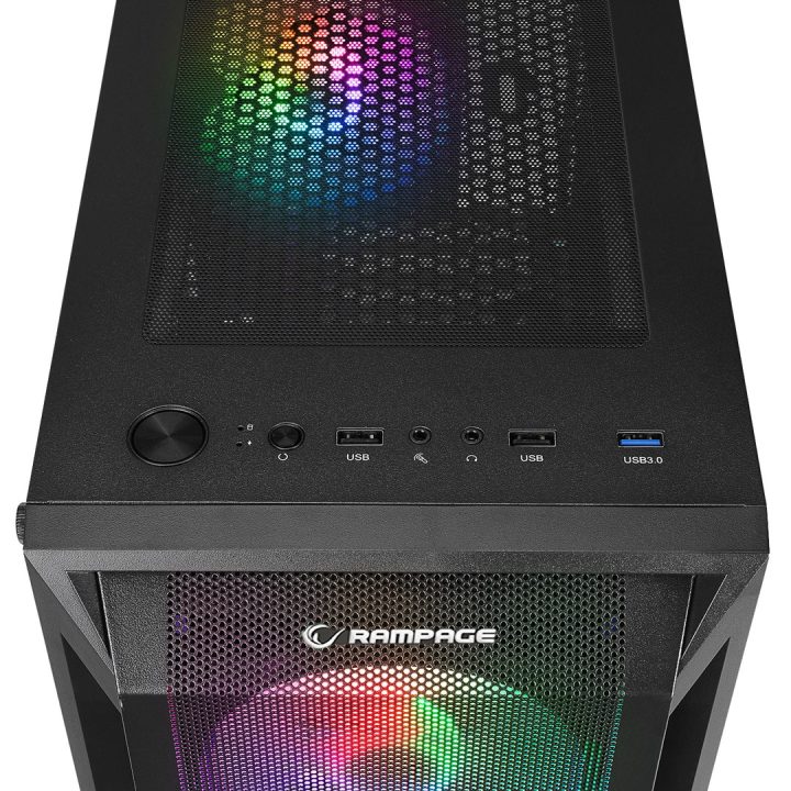 RAMPAGE PC case con finestra SHIVA nero