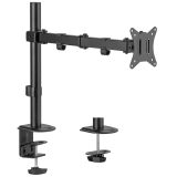 Maclean MC-753N LCD Supporto da Scrivania per Monitor 17-32 9kg VESA 75x75 100x100 Braccio Singolo Estensibile Regolabile