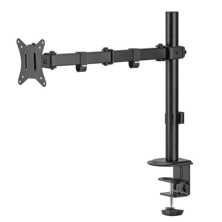 Maclean MC-753N LCD Supporto da Scrivania per Monitor 17-32 9kg VESA 75x75 100x100 Braccio Singolo Estensibile Regolabile