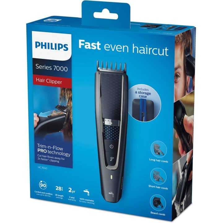 Philips HAIRCLIPPER Series 7000 HC7650/15 tagliacapelli nero grigio