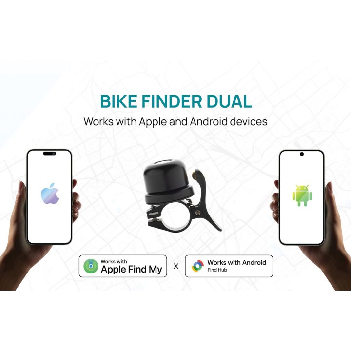 XD Connects Bike Finder Campanello Bici Dual con Localizzatore – Apple & Android Find (IPX6) P301.1401