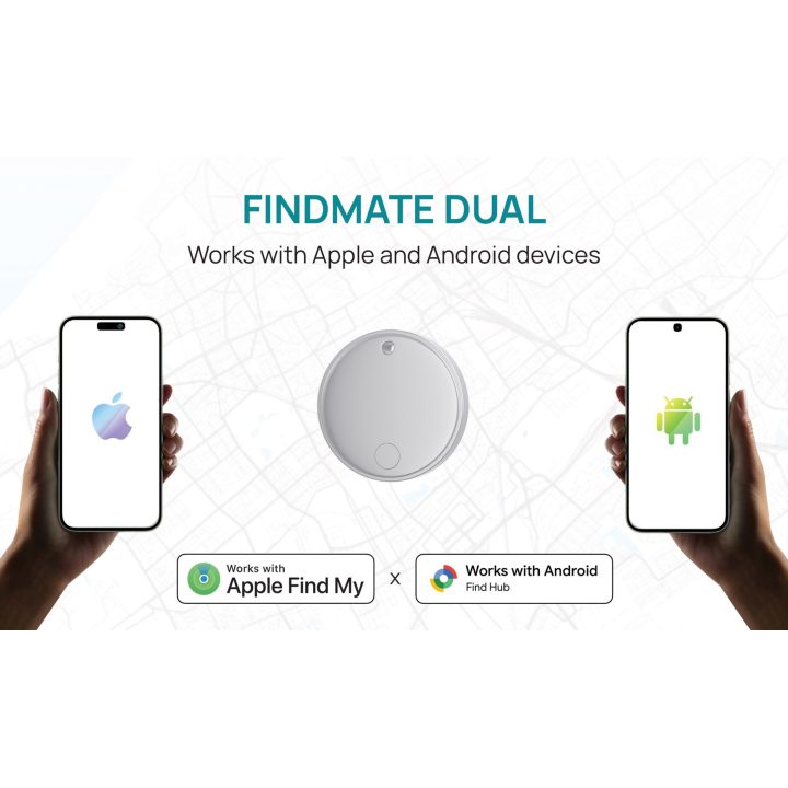 XD Connects FindMate Localizzatore Dual RCS resistente all'acqua – Apple Find My & Android Find Hub (IPX5) P301.6203
