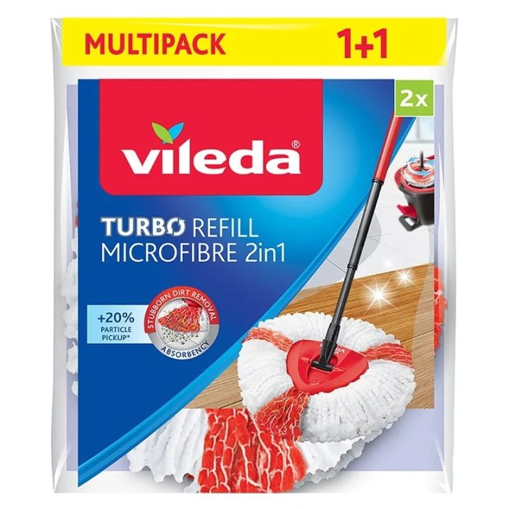 Ricambio mocio con strizzatore Vileda Turbo 2in1 2 pz