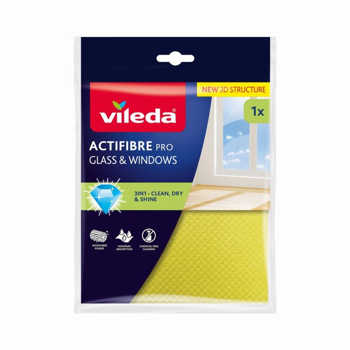 Vileda Actifibre Pro Panno per vetri e finestre 1 pezzo
