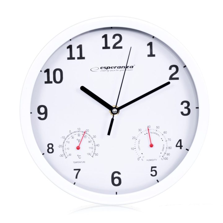 Esperanza EHC016W Orologio da parete meccanico rotondo bianco