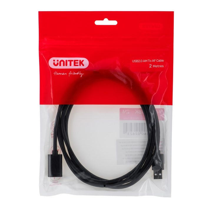 Cavo UNITEK Y-C450GBK USB 2 m USB 2.0 USB A nero