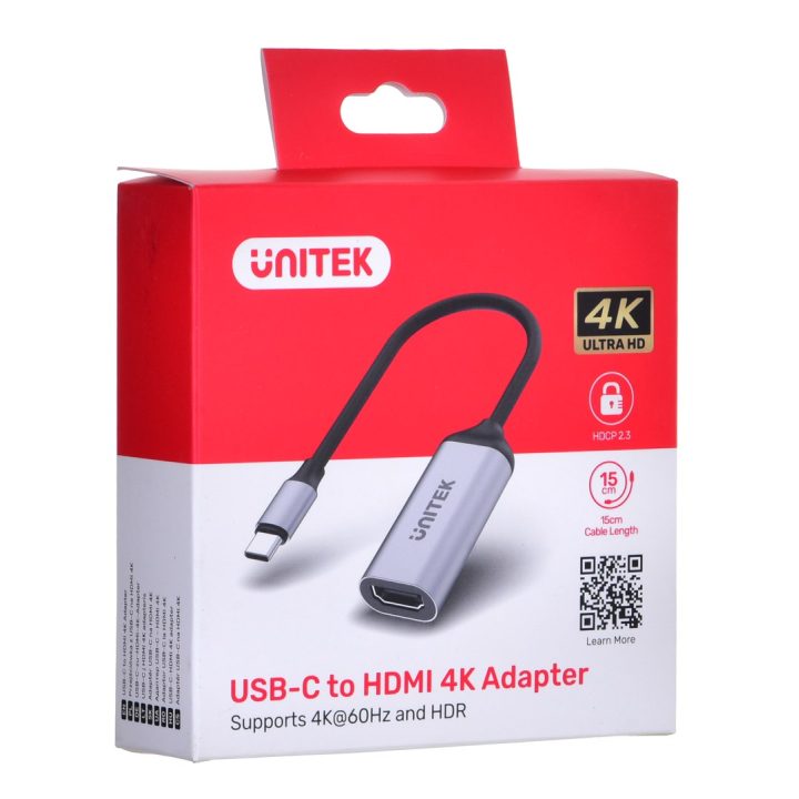 Adattatore cavo Unitek (V1420A) USB-C - HDMI 2.0 4K 60Hz