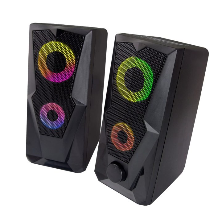 Esperanza EGS103 Altoparlanti 2.0 LED neri 6W
