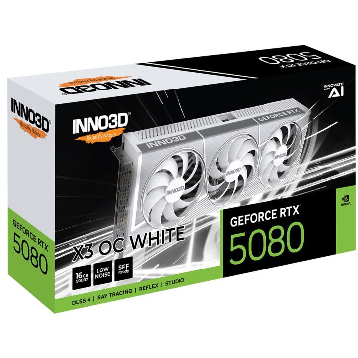 Inno3D GeForce RTX 5080 X3 OS WHITE NVIDIA 16 GB GDDR7