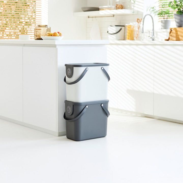 ROTHO Albula antracite - contenitore raccolta differenziata - 25l