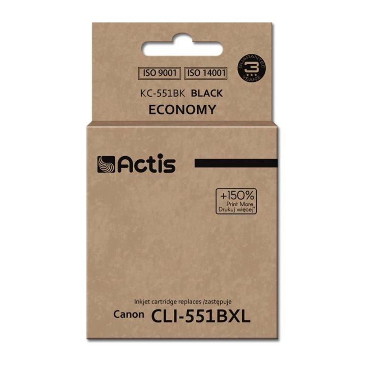 Actis KC-551Bk Inchiostro (sostituzione Canon CLI-551BK Standard 12 ml nero)