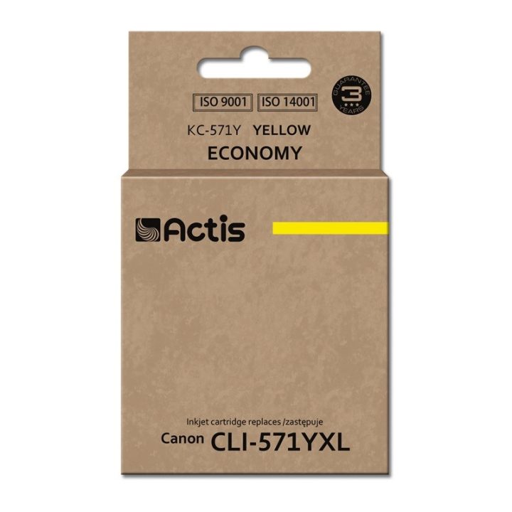 Actis KC-571Y Inchiostro (sostituzione Canon CLI-571Y Standard 12 ml giallo)