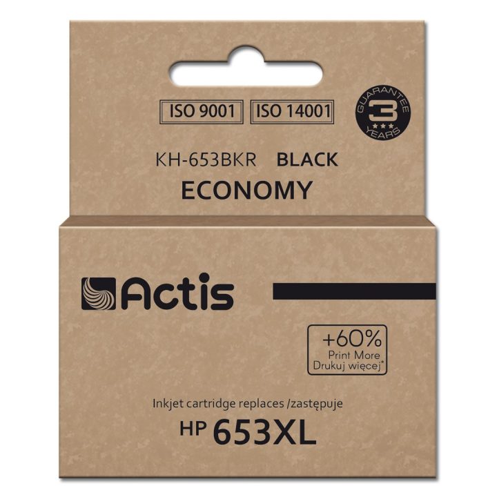 Actis KH-653BKR Cartuccia di inchiostro (ricambio per HP 653XL 3YM75AE Premium 20ml 575 pagine nero)