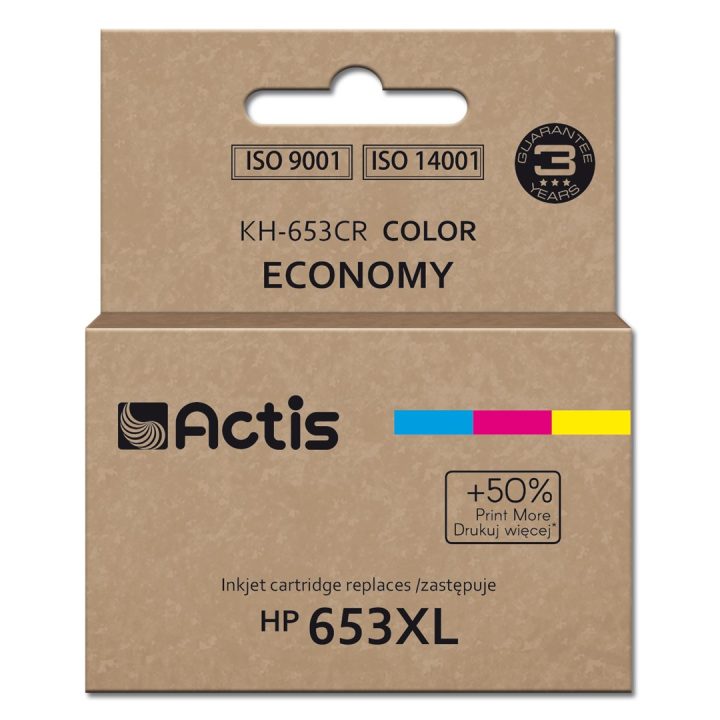 Actis KH-653CR Inchiostro (ricambio per HP 653XL 3YM74AE Premium 18ml 300 pagine colore)
