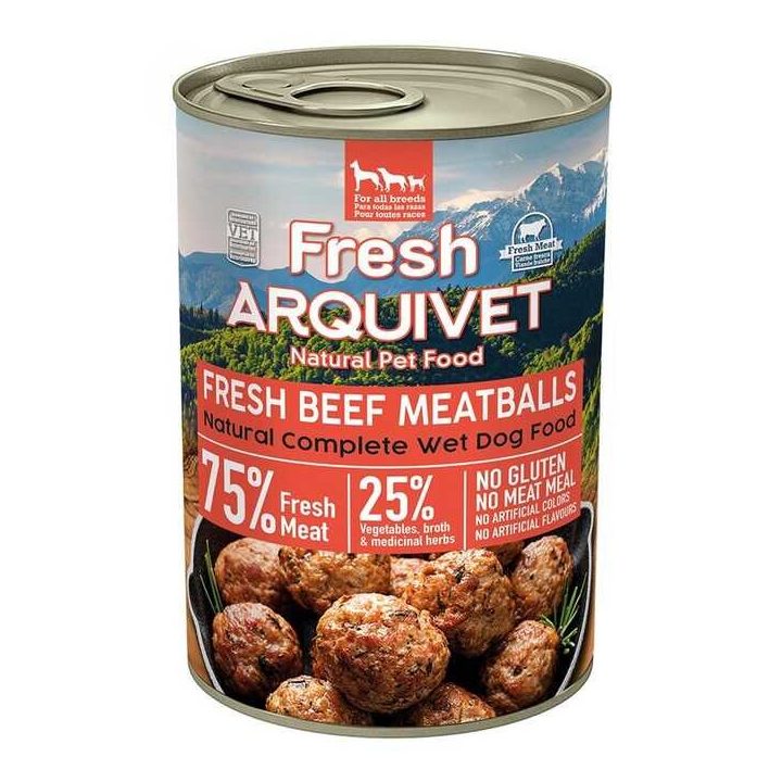 ARQUIVET Fresh Polpette di manzo in salsa - cibo umido per cani - 400g