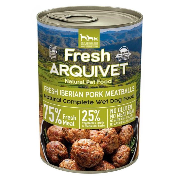 ARQUIVET Fresh Polpette di maiale Iberico - cibo umido per cani - 400g