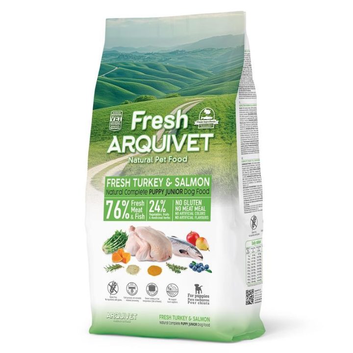 ARQUIVET Fresh Puppy Tacchino e Salmone - cibo semi-umido per cani - 10kg