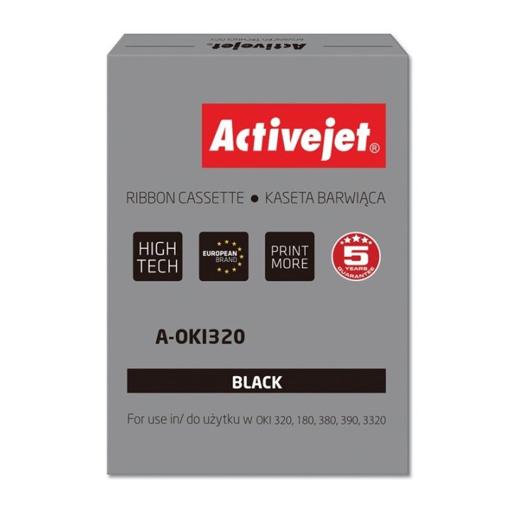 Activejet A-OKI320 nastro (ricambio OKI 9002303 3000000 caratteri Supreme nero) 100 pezzi
