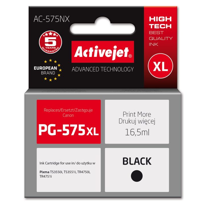 Activejet AC-575NX Inchiostro per stampante Canon sostitutivo Canon PG-575XL Supreme 16 5 ml nero