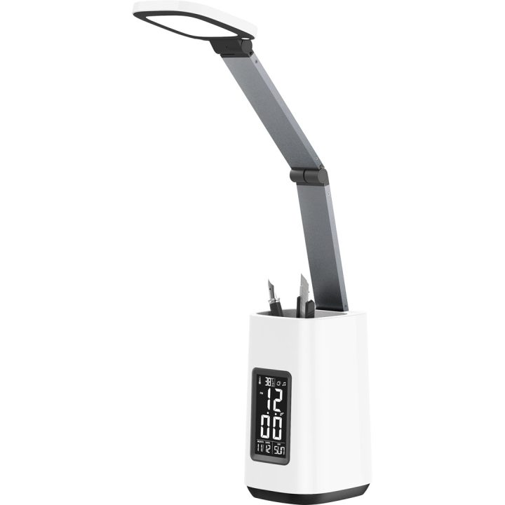 Activejet AJE-TECHNIC LED lampada da scrivania con display bianca